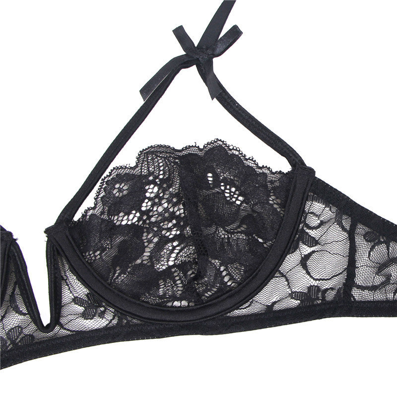 Plus Size Lace Bra, High Waist Panties seductive Lingerie