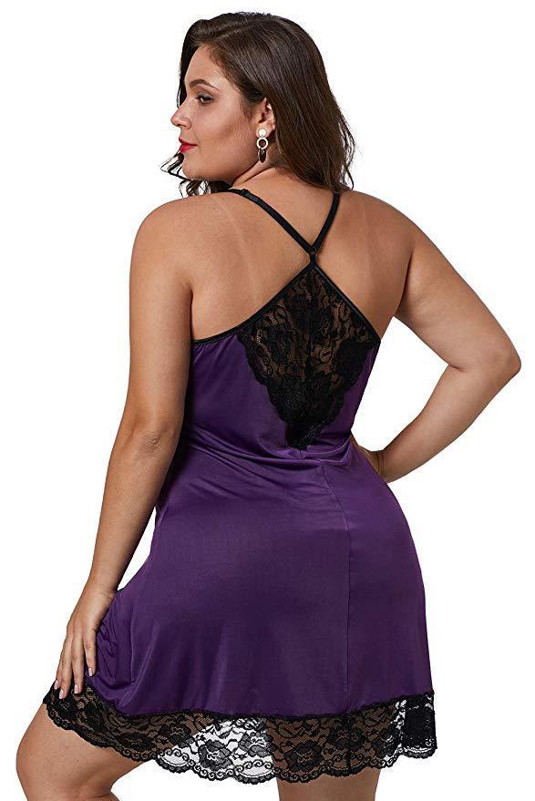 Plus Size Cami Dress Nightdress seductive Pajamas Lingerie