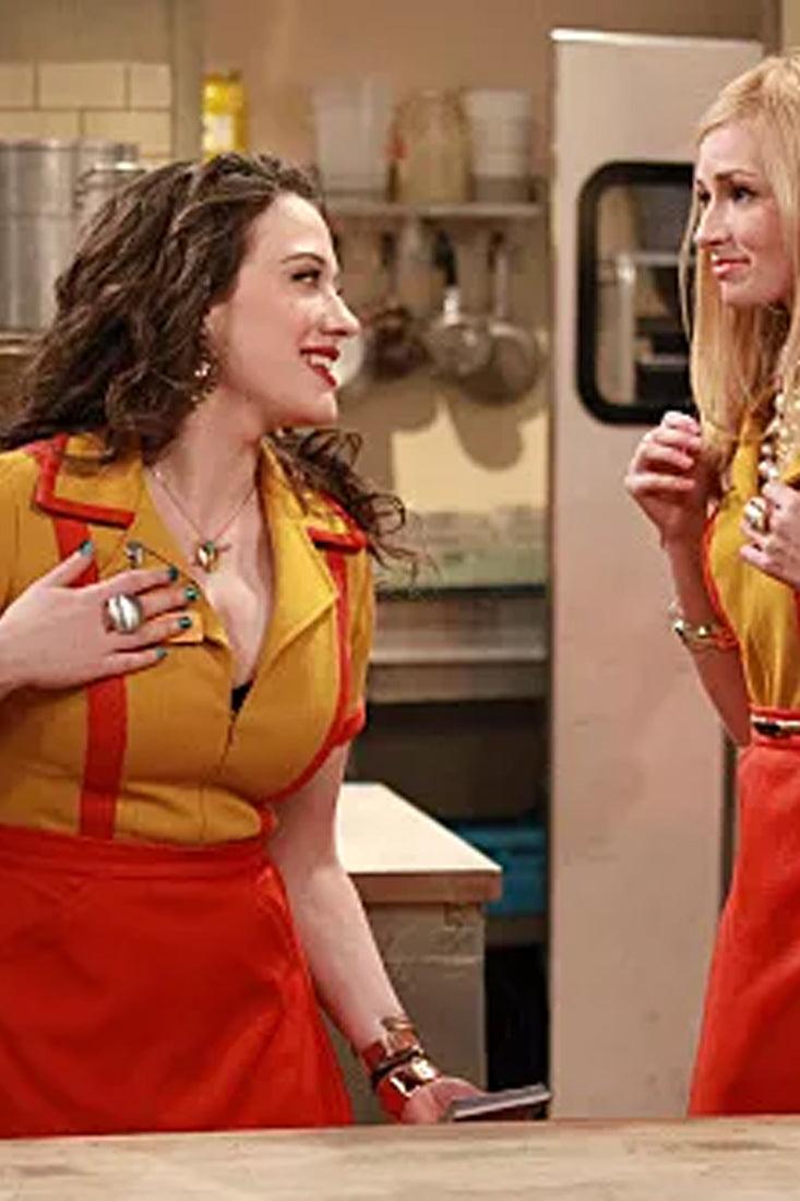 Yellow Red 2 Broke Girls Movie Character Costume
