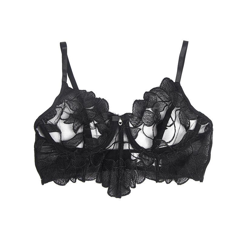 Plus Size See-Through Lace Underwire Bra seductive Lingerie