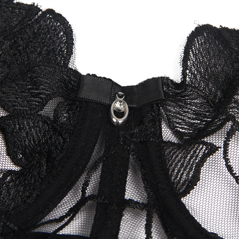 Plus Size See-Through Lace Underwire Bra seductive Lingerie