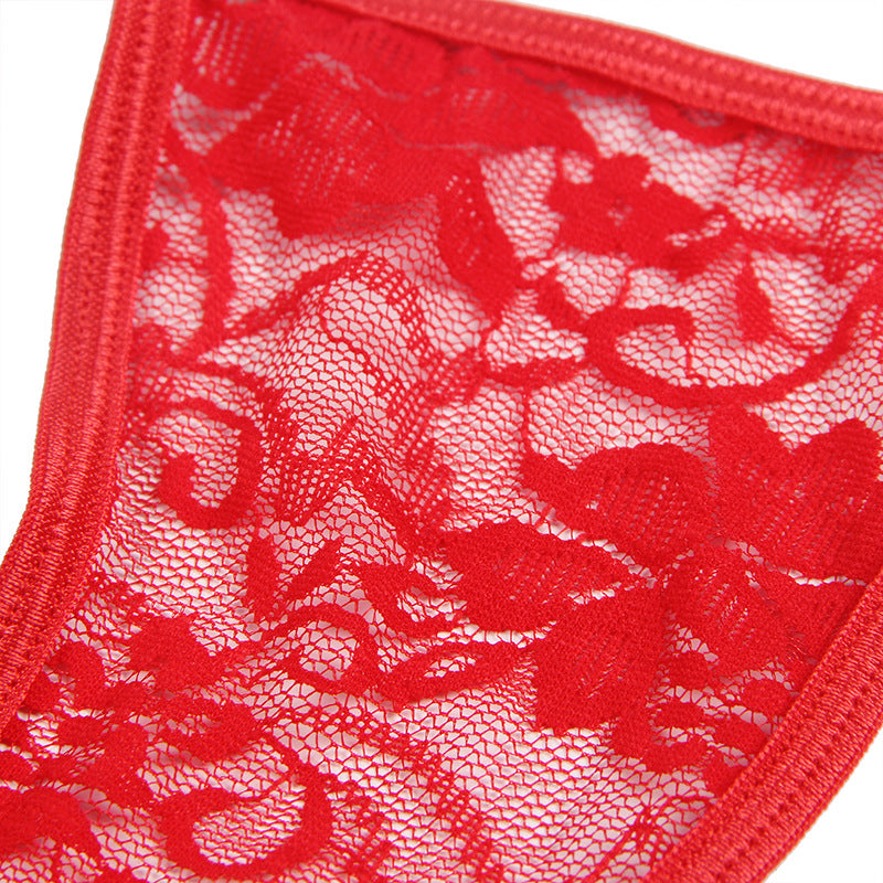 Plus Size Red Lace Garter Set Christmas Nightdress