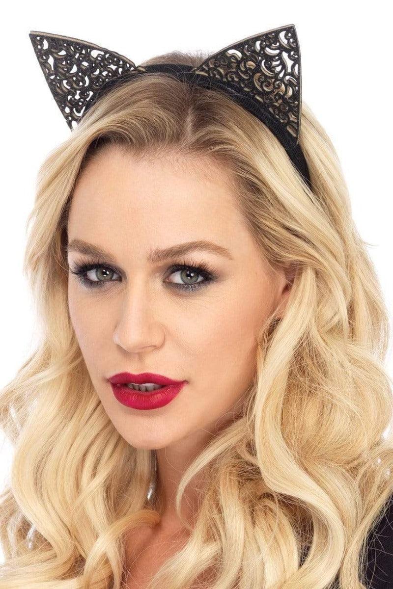 Back Glittery Cat Ear Costume Accessory Headband