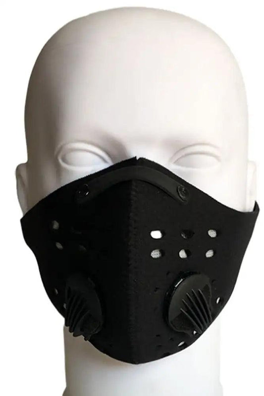 Black Double Respirator Protection Filter Face Mask - Babewear