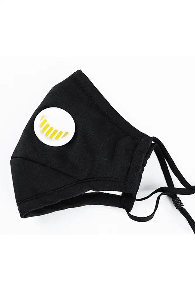 Black Reusable Filter Respirator Face Mask (Adjustable Nose Piece)