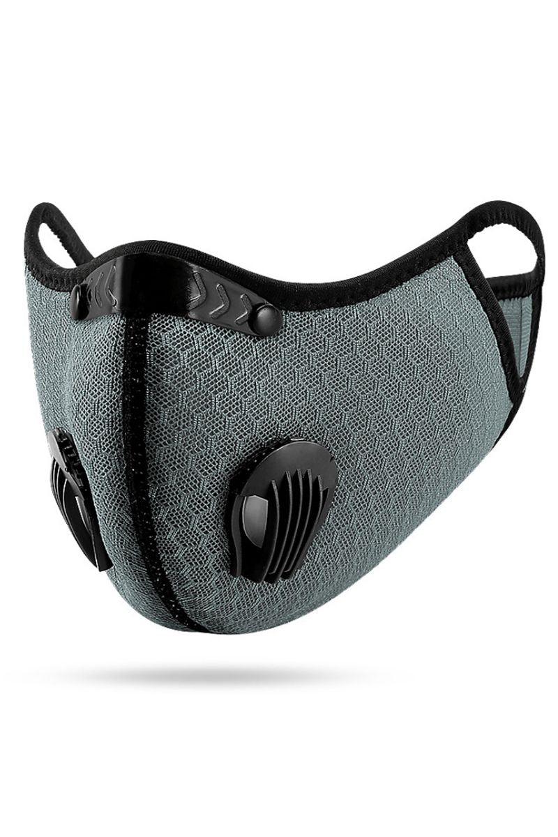 Grey Filter Respirator 5 Layer Netted Face Mask