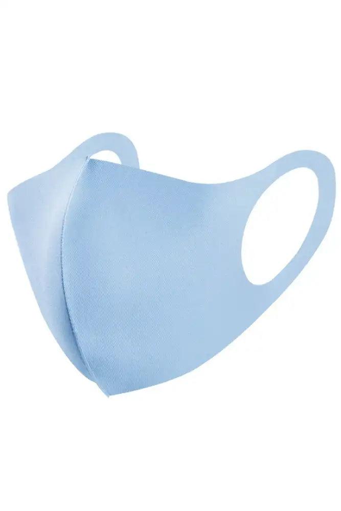 Light Blue Breathable Reusable Washable 3 Piece Face Mask