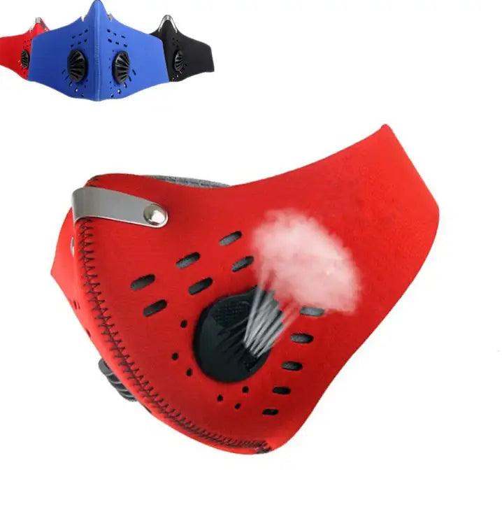 Red Respirator Protection Filter Reusable Face Mask