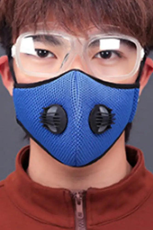 Royal Blue Double Respirator Filter Face Mask - Babewear