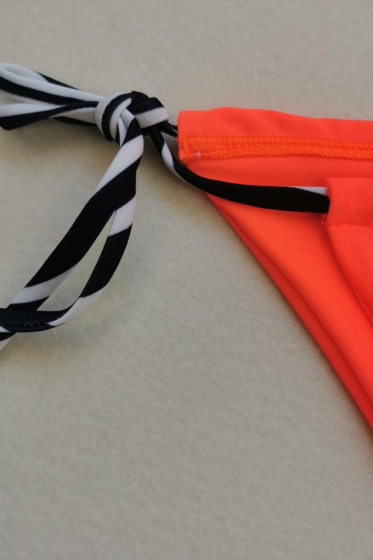 Sexy Zebra With Orange 2pc Bikini