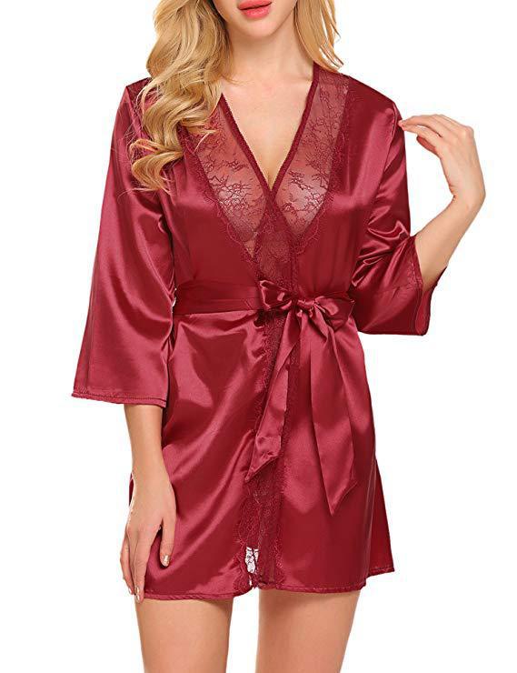 Plus Size Lace Nightgown seductive Lingerie Suit