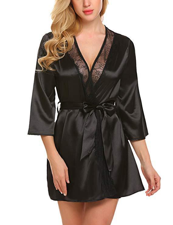 Plus Size Lace Nightgown seductive Lingerie Suit