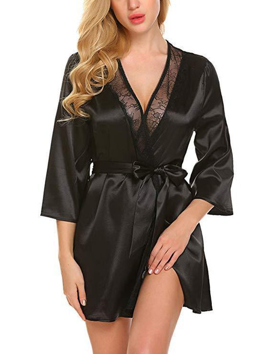 Plus Size Lace Nightgown seductive Lingerie Suit