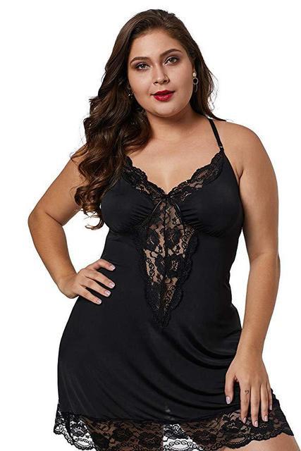 Plus Size Cami Dress Nightdress seductive Pajamas Lingerie