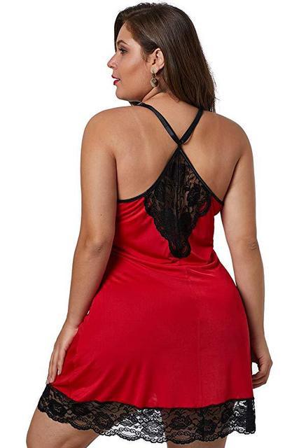 Plus Size Cami Dress Nightdress seductive Pajamas Lingerie