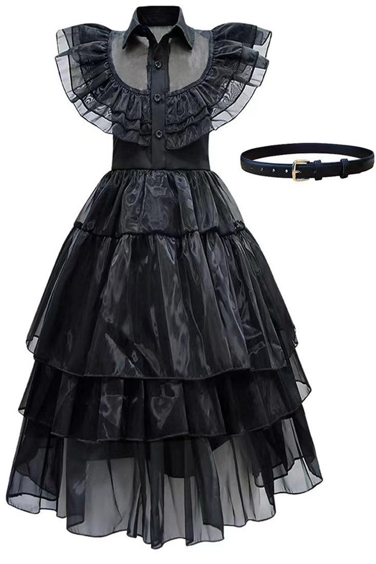 Black Wednesday Adams Prom Party Dress 2 Pc Costume