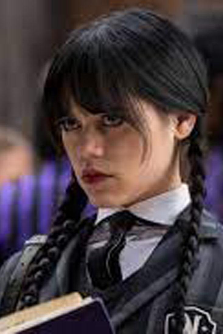 Black Braided Wednesday Adams Long Hair Wig