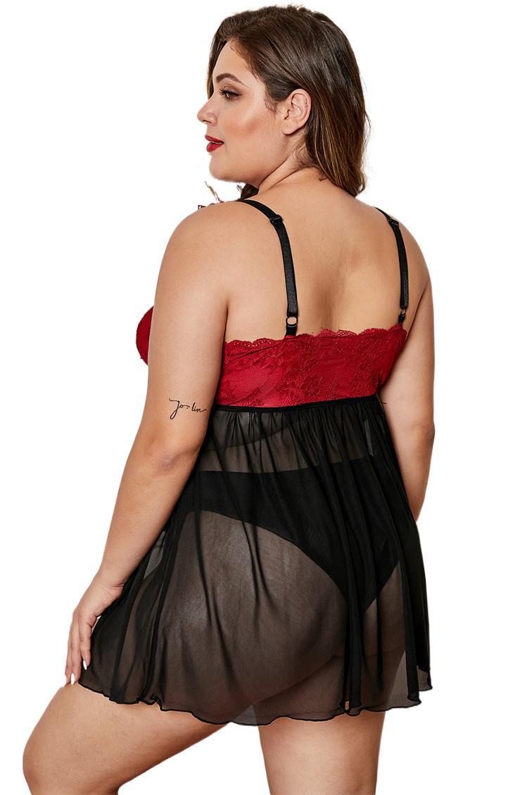 Plus Size Suspender Skirt Pajamas Girls seductive Lingerie