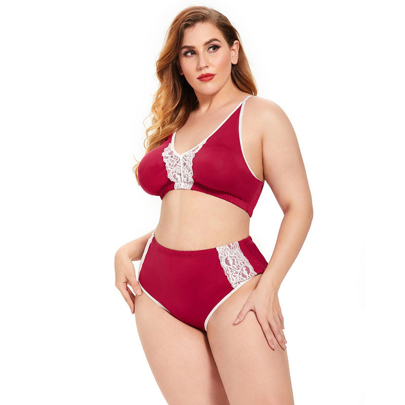 Plus Size Milk Silk Swimwear seductive Lingerie Suit