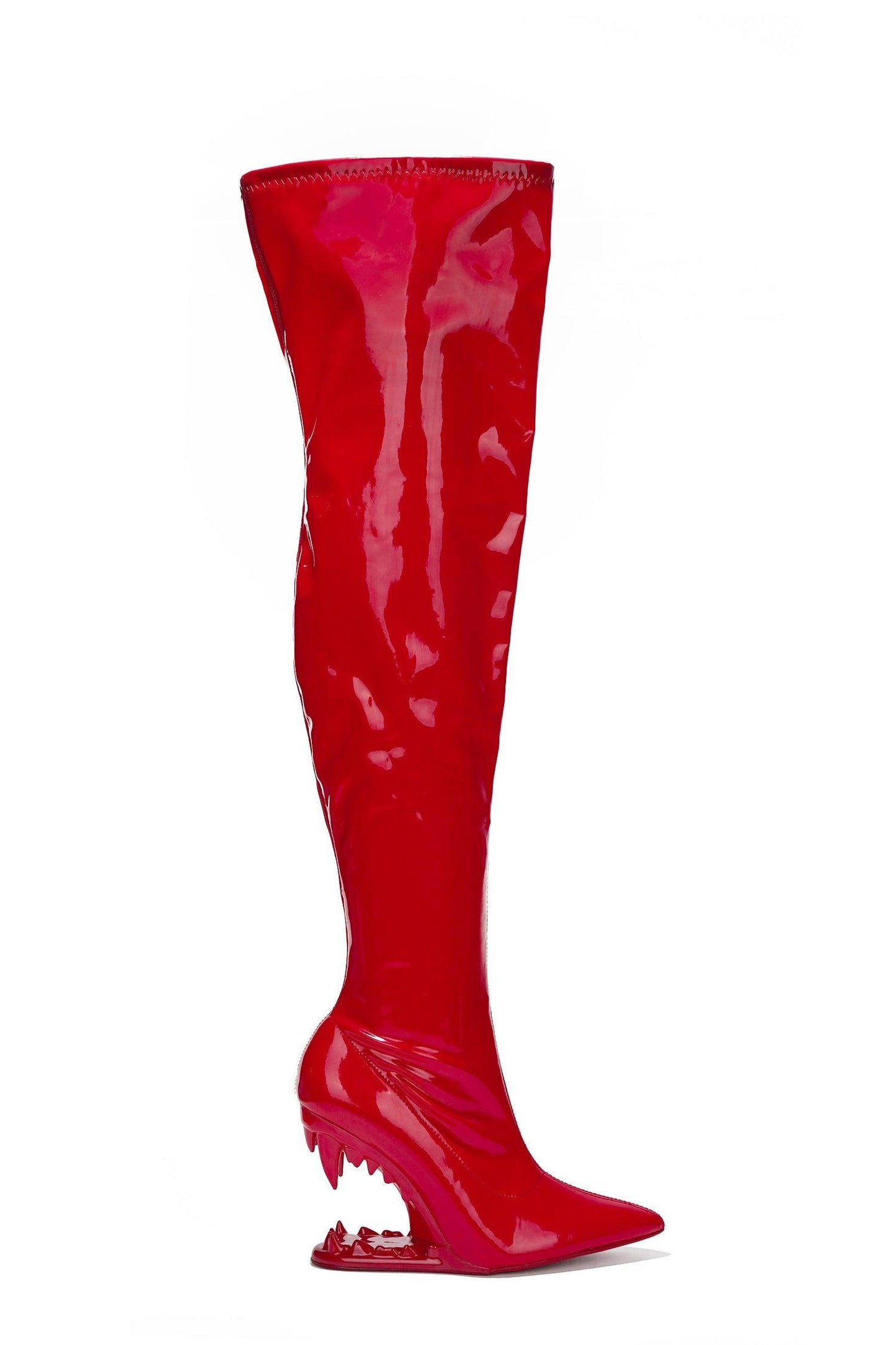 BAKU - RED Thigh High Boots