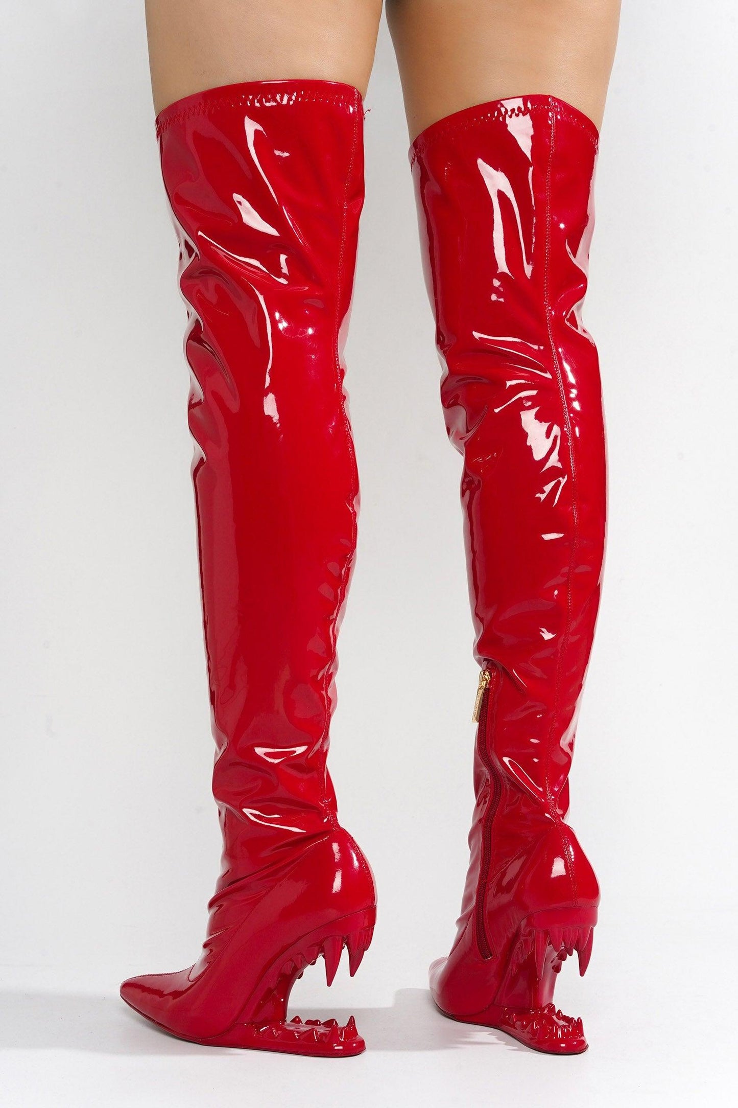 BAKU - RED Thigh High Boots