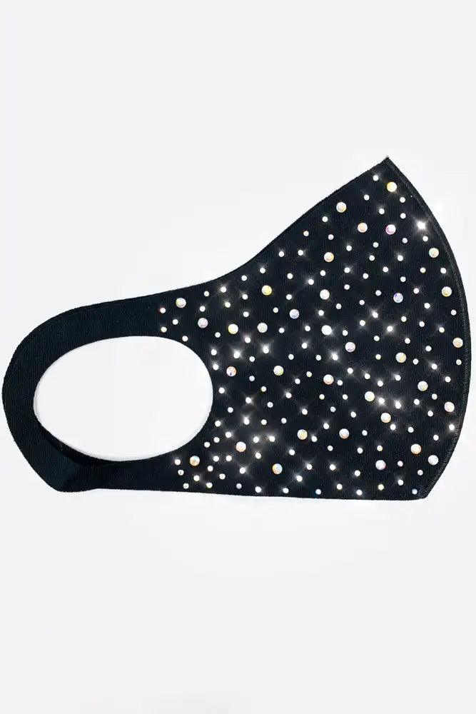 Black Diamond Rhinestone Face Mask