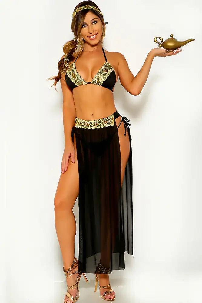 Black Gold Princess Jas 4 Piece Costume - Babewear