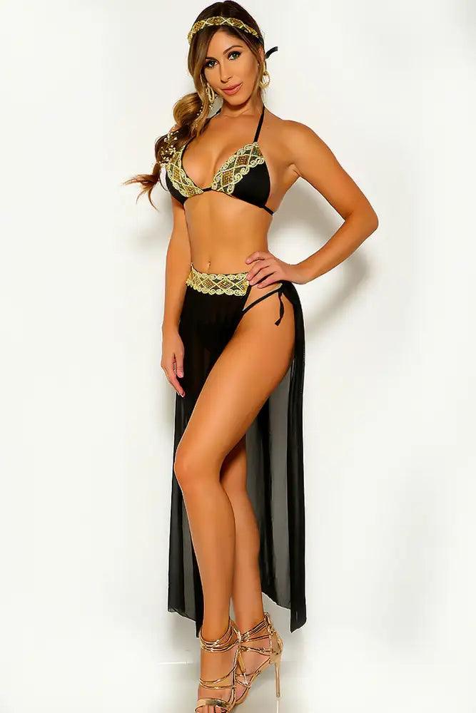 Black Gold Princess Jas 4 Piece Costume