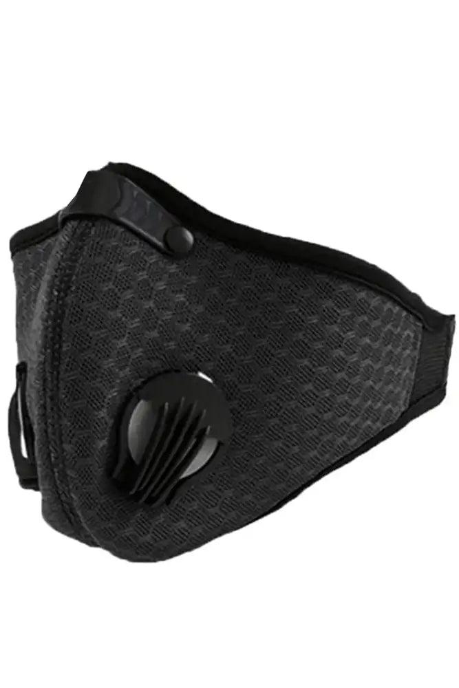 Black Netted Filter One Piece Face Mask - Babewear