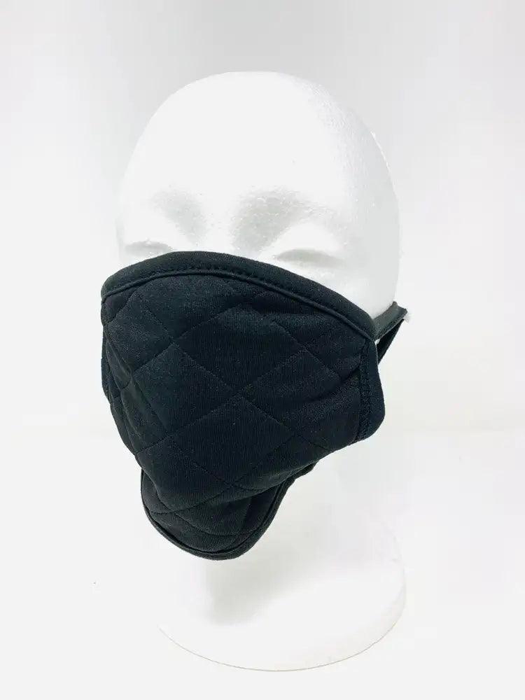 Black Quilted Reversible Washable Face Mask - Babewear