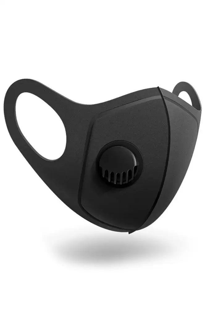 Black Respirator Washable Reusable 3 Piece Face Mask