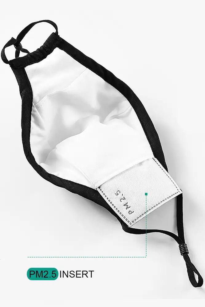 Black Reusable Filter Respirator Face Mask (Adjustable Nose Piece)