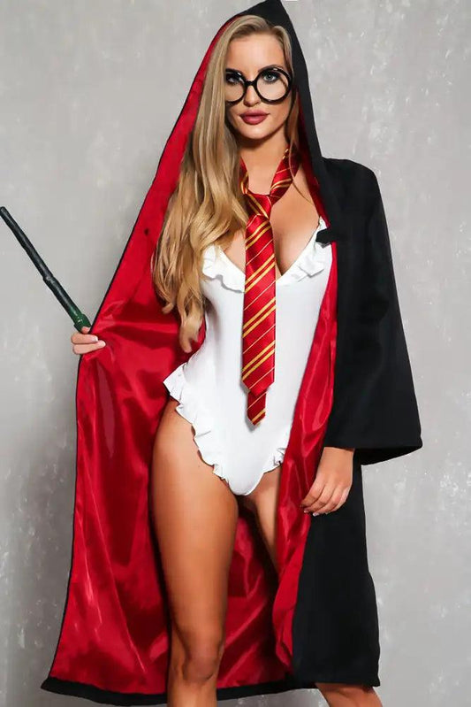 Black Sexy Wizard 3 Piece Harry Halloween Costume