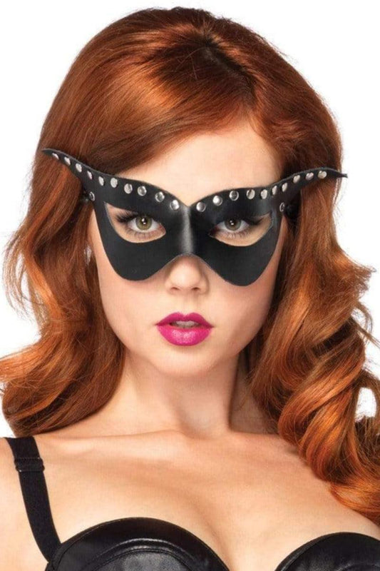 Black Silver Studded Costume Accessory Mask