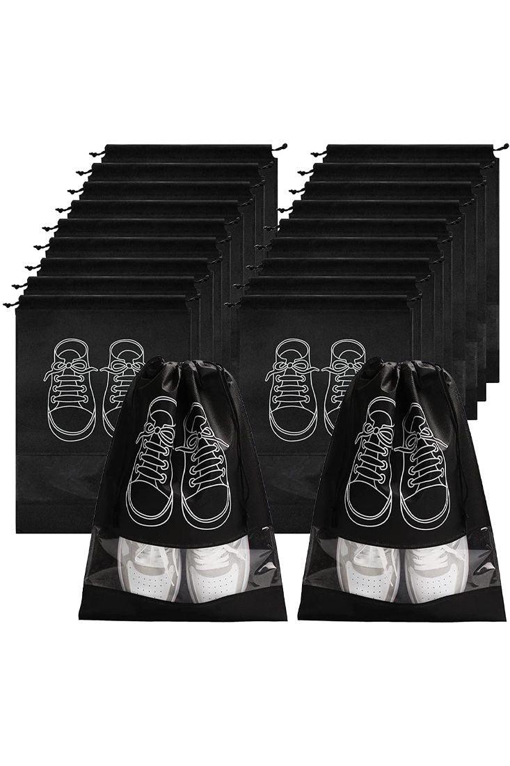 Black Storage 12 Piece Shoe Bags