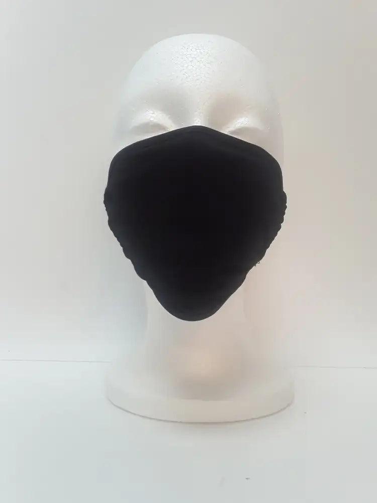 Black Stretchy Reusable Mouth Face Mask - Babewear