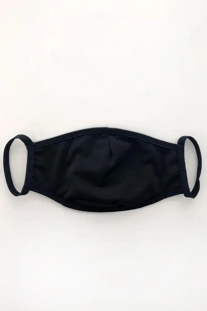 Black Stretchy Reusable Mouth Face Mask