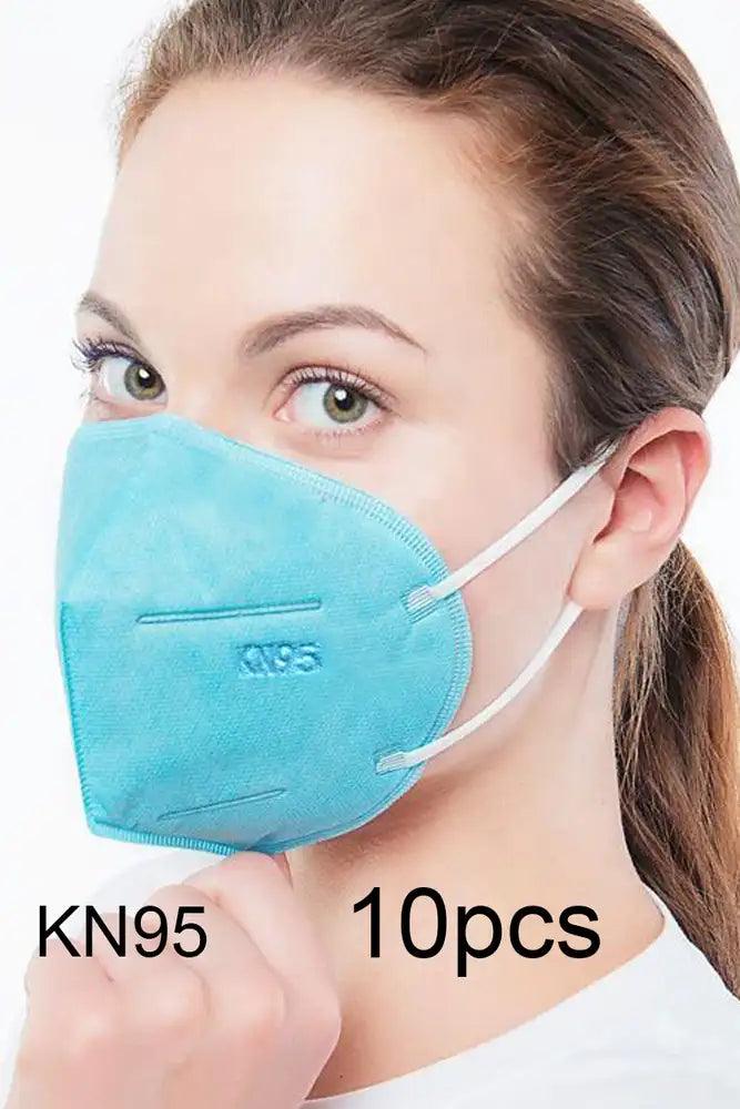 Blue Disposable 5 Layer KN95 10 Piece Face Mask