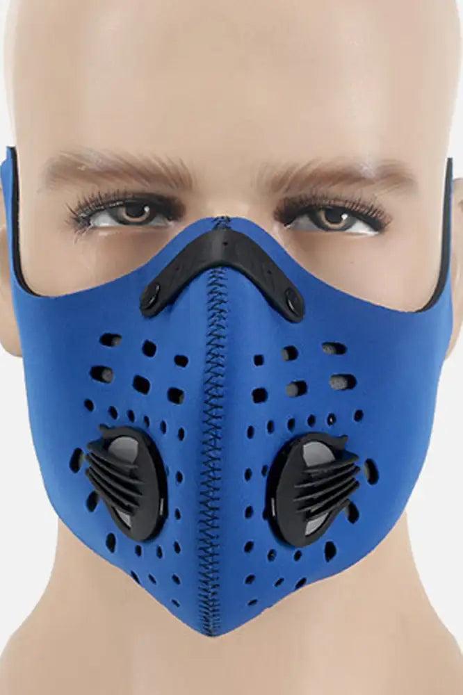 Blue Double Respirator Filter Reusable Face Mask - Babewear