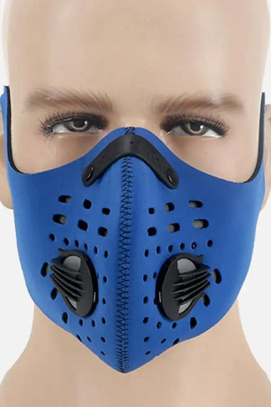 Blue Double Respirator Filter Reusable Face Mask - Babewear