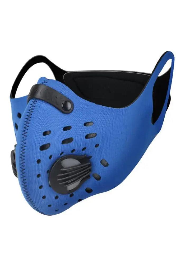 Blue Double Respirator Filter Reusable Face Mask
