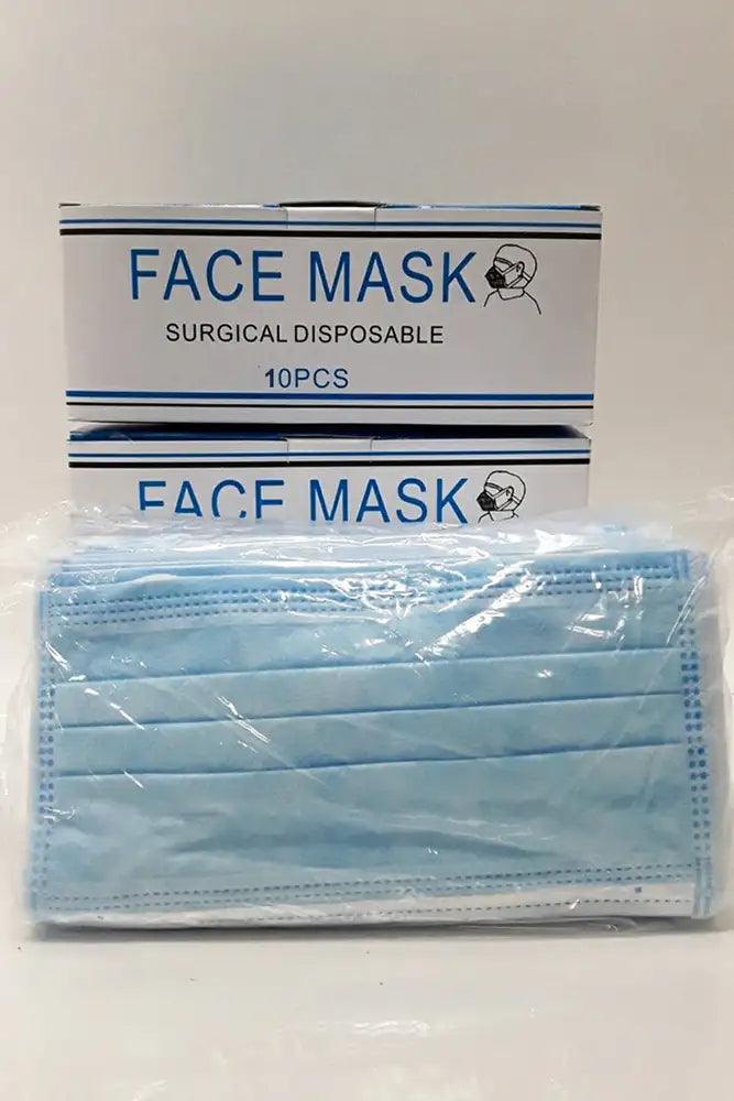 Blue Surgical Disposable Face Mask 10 Pieces