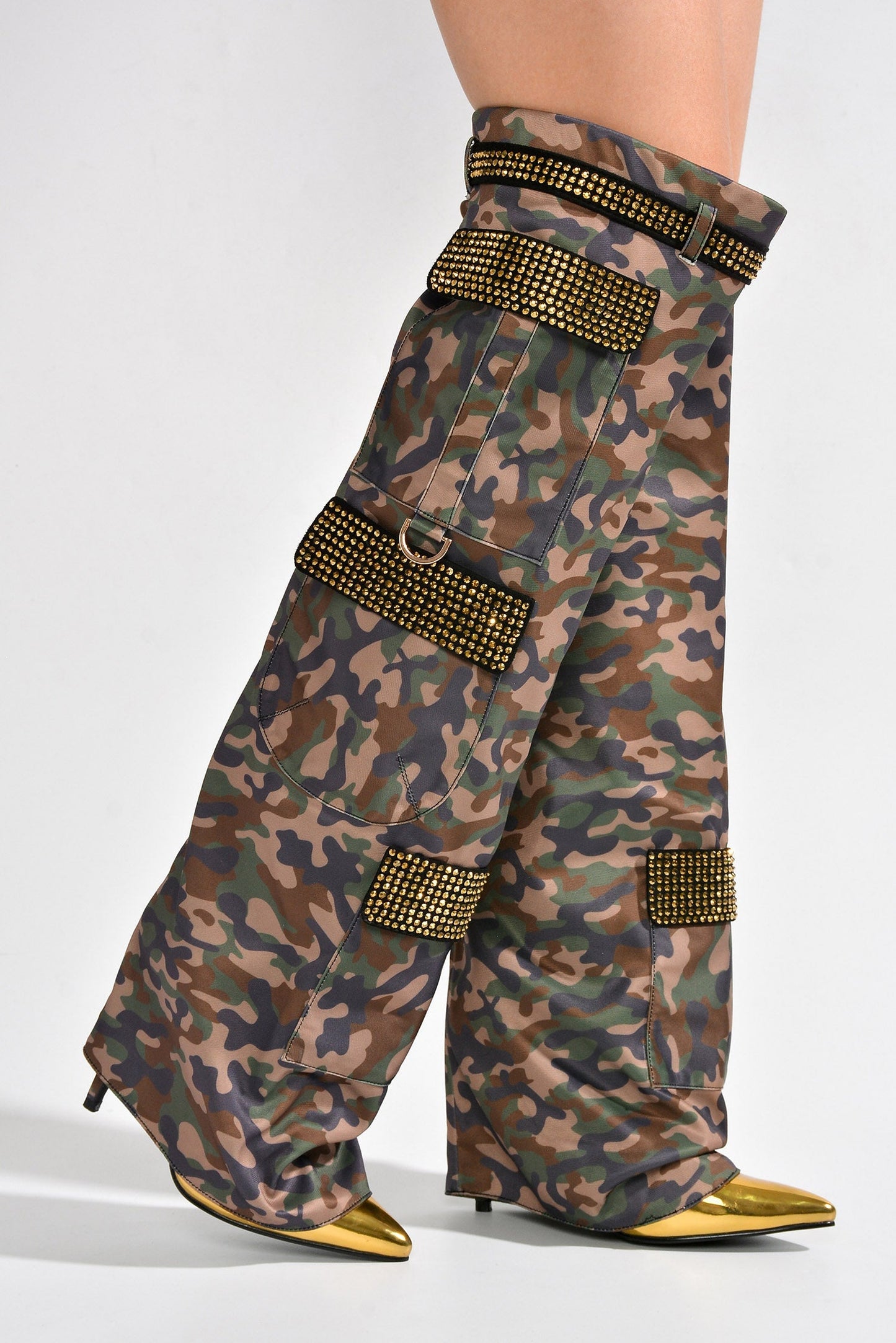 BUNNO - CAMOUFLAGE Thigh High Boots