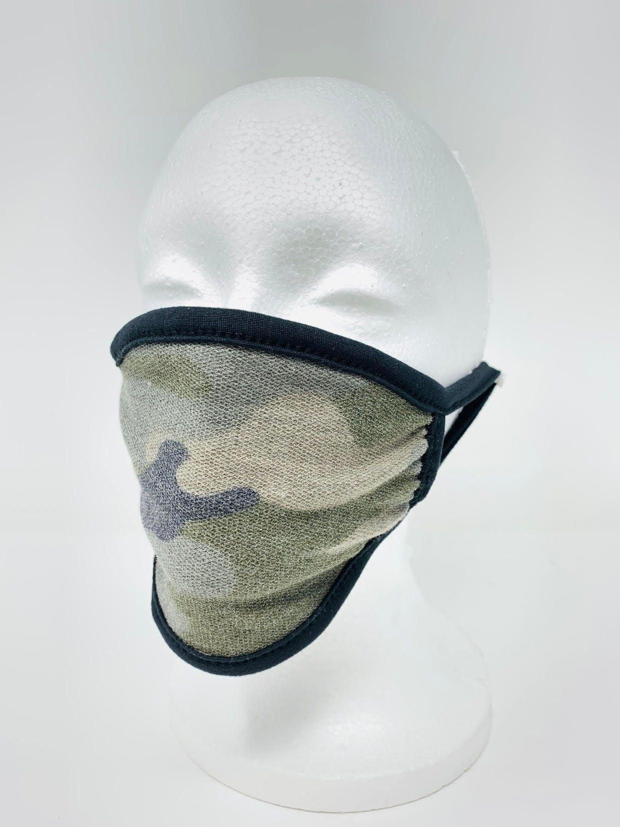 Camouflage Black Reversible Washable Face Mask