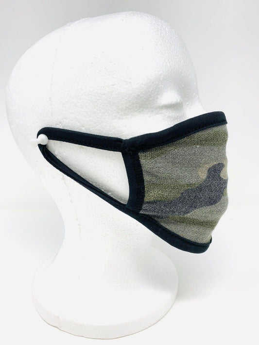 Camouflage Black Reversible Washable Face Mask