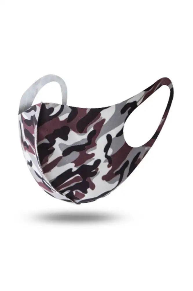 Camouflage Print Washable 1 Piece Face Mask - Babewear