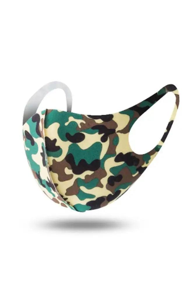 Camouflage Yellow Washable Face Mask