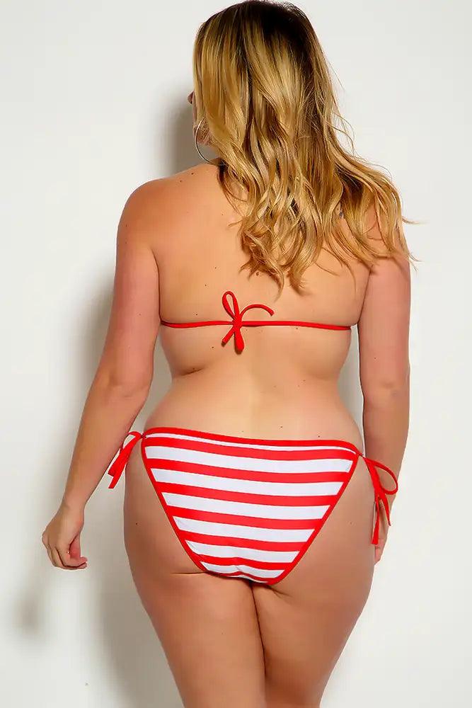 Flag Red 2 Pc. Plus Size Swimsuit