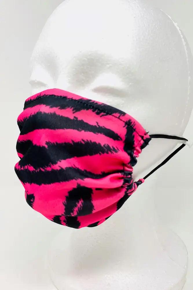 Fuchsia Zebra Print Reusable Face Mask - Babewear