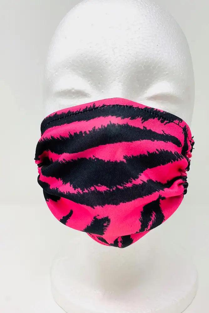 Fuchsia Zebra Print Reusable Face Mask